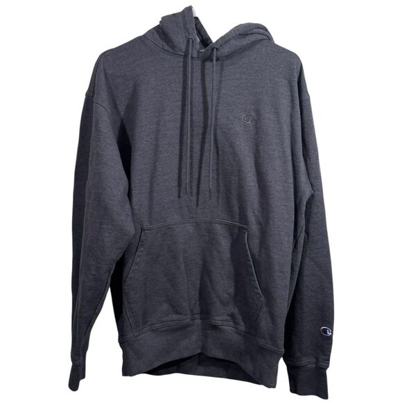 Champion Charcoal Grey Pullover Hoodie Sweatshirt - Picture 1 of 4